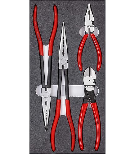 KNIPEX - 00 20 01 V15 Tools - 4 Piece Basic Pliers Set in Foam